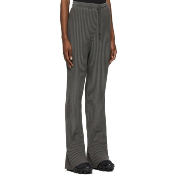 John Elliott Grey Ribbed Terry Lounge Pants - Picture 1 of 8